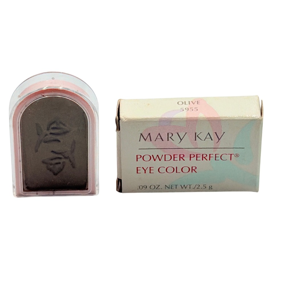 Mary Kay Powder Perfect Eye Color Olive 5955 Green Eyeshadow Vtg New 0.09oz